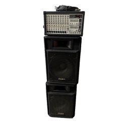 (BRUGT) Behringer &amp; Reef audio PA-set inklusiv stativ